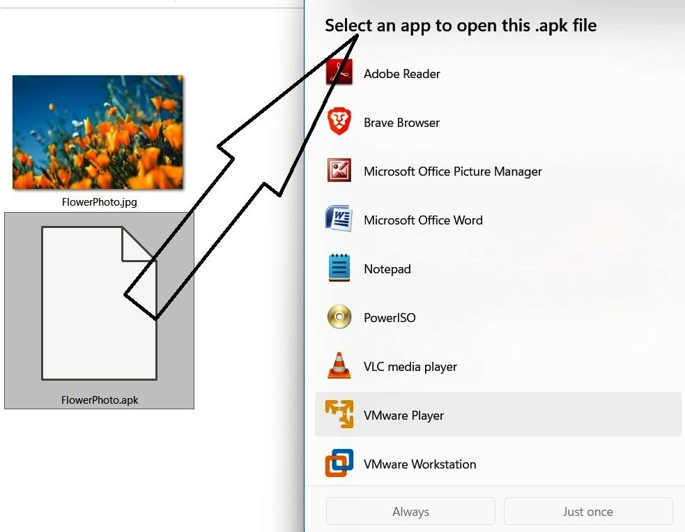 Windows prompt asking how to open a file with an unknown extension