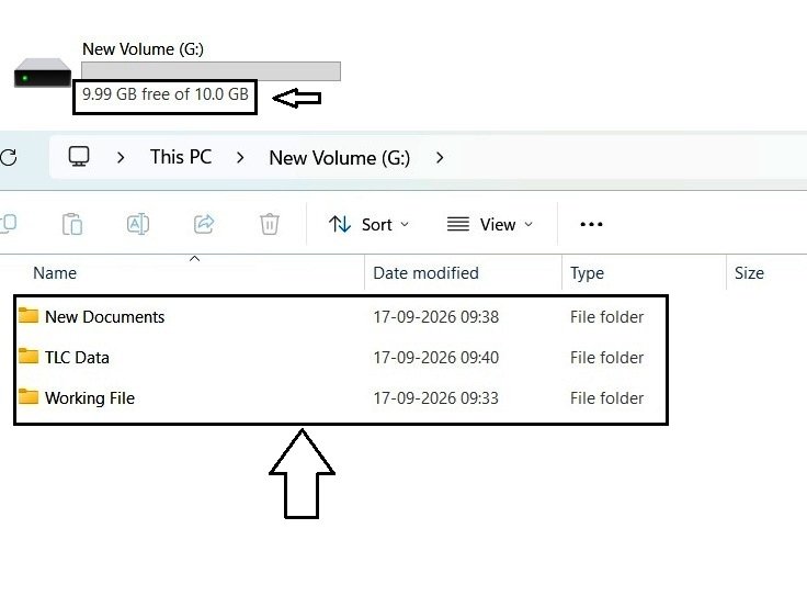 User F account showing approximately 9.9 GB available on the quota-enabled volume with existing data visible
